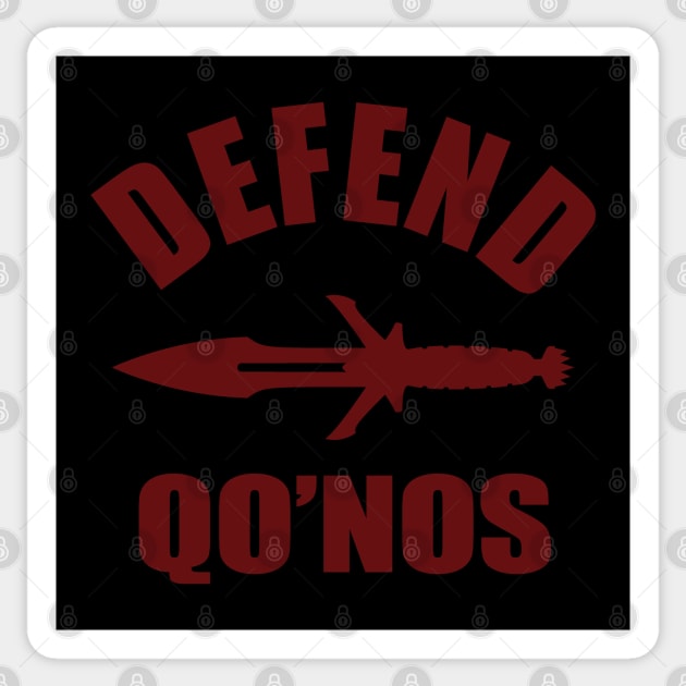 Defend Qo’noS Sticker by theUnluckyGoat